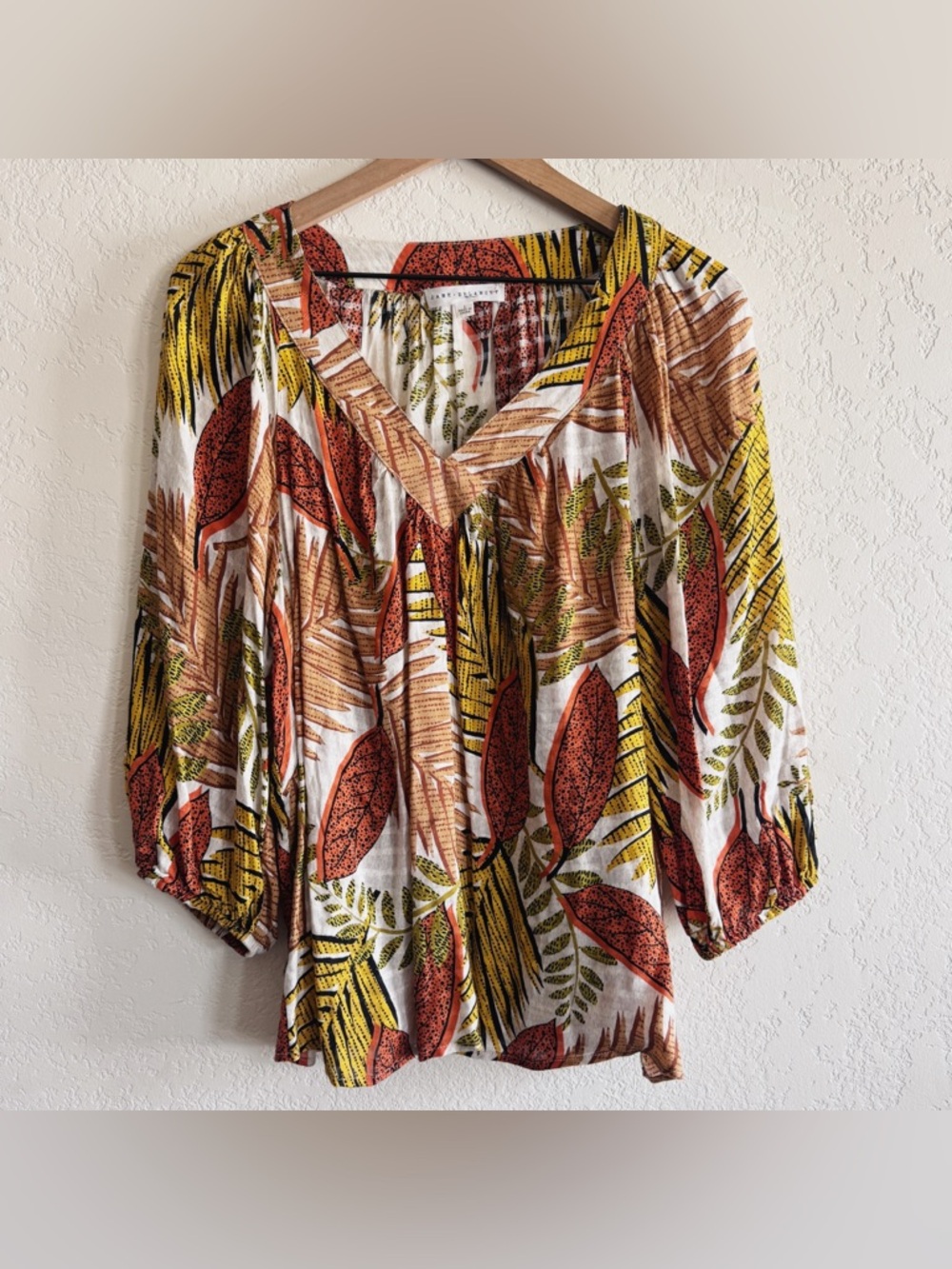 Jane and Delancey | floral neon blouse | L